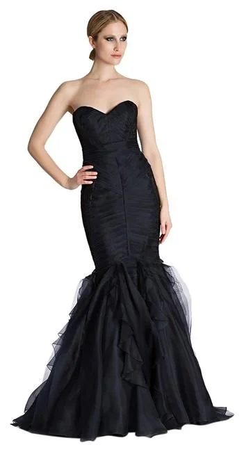 Formal Dress for Semi-Formal EventsTheia - 882064SC Pleated Sweetheart Ruffled Mermaid Gown