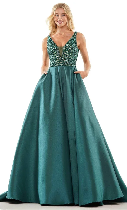 Formal Dress for Theater OpeningsColors Dress 2966 - V-Neck Ballgown