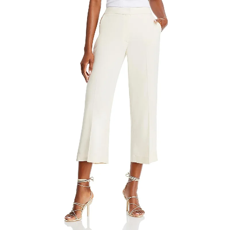 women's polyester pantsWomens Cropped Casual Wide Leg Pants