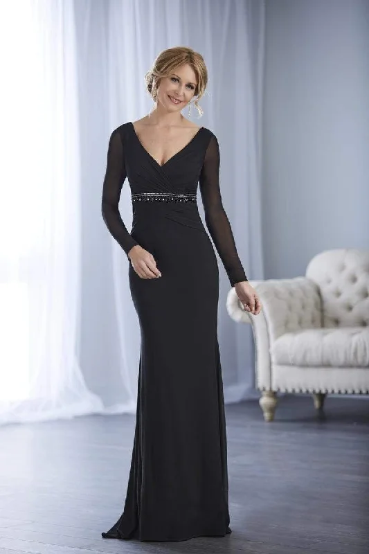 Formal Dress for Beauty ContestsChristina Wu Elegance - 17845SC V Neck Long Sleeve Formal Gown