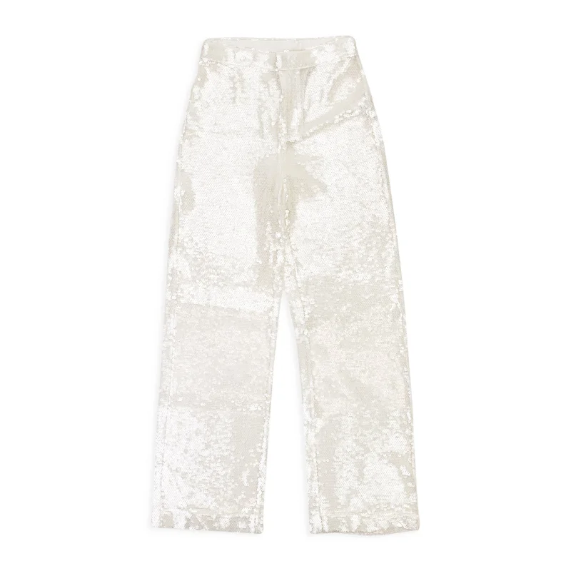 women's trendy pantsCALLIPYGIAN SEQUIN CLEAR TROUSER