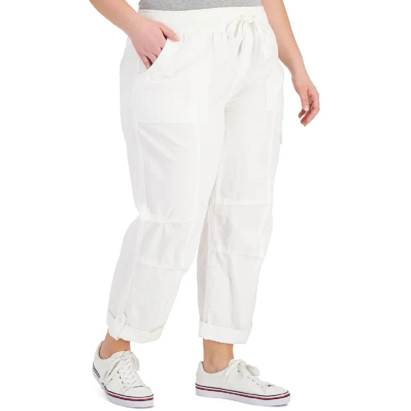 women's denim pantsPlus Alton Womens High Rise Knit Cargo Pants