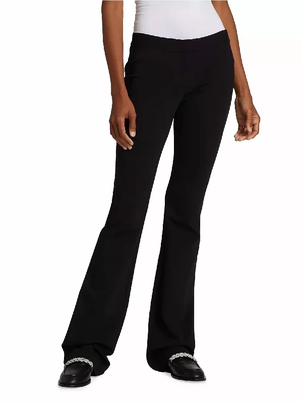 women's cashmere pantsCompact Stretch Viscose Waldorf Flared Pant In Black