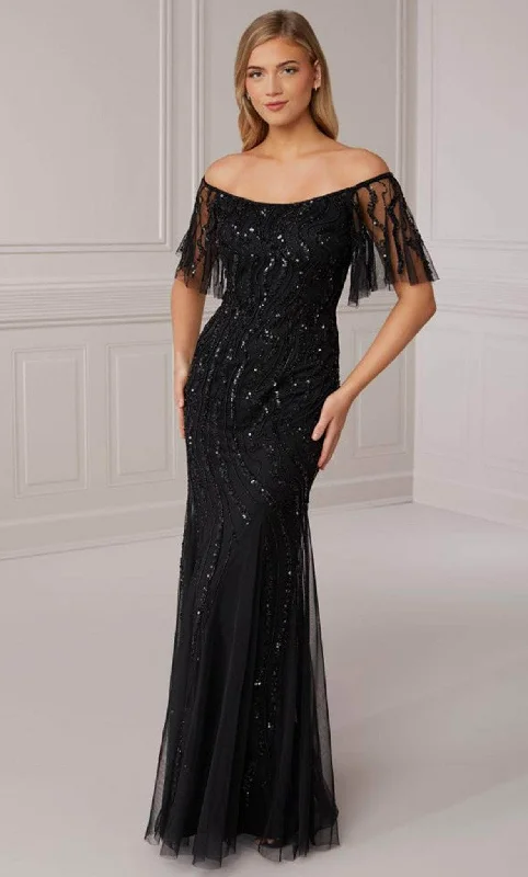 Formal Dress for Golden GlobesAdrianna Papell Platinum 40422 - Off Shoulder Sheath Gown