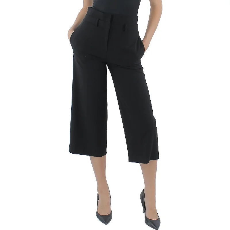 women's formal pantsPetites Womens Solid Polyester Cropped Pants