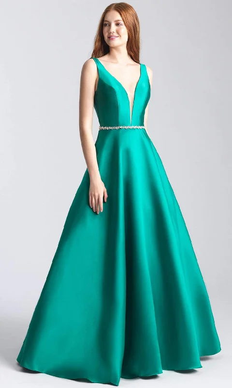 Formal Dress for EveningsMadison James - 20-357SC V Neck Sculpted A-line Gown