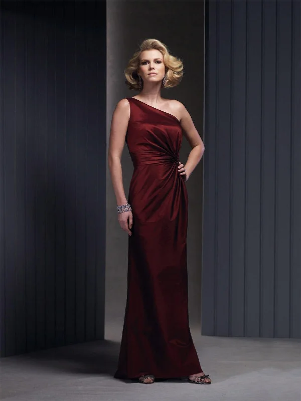 Formal Dress for Vintage ThemesCameron Blake - 210656 Asymmetric Stretch Taffeta Gown