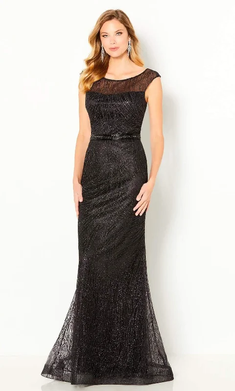 Formal Dress for Vintage ThemesCameron Blake by Mon Cheri - 220652 Illusion Scoop Formal Dress