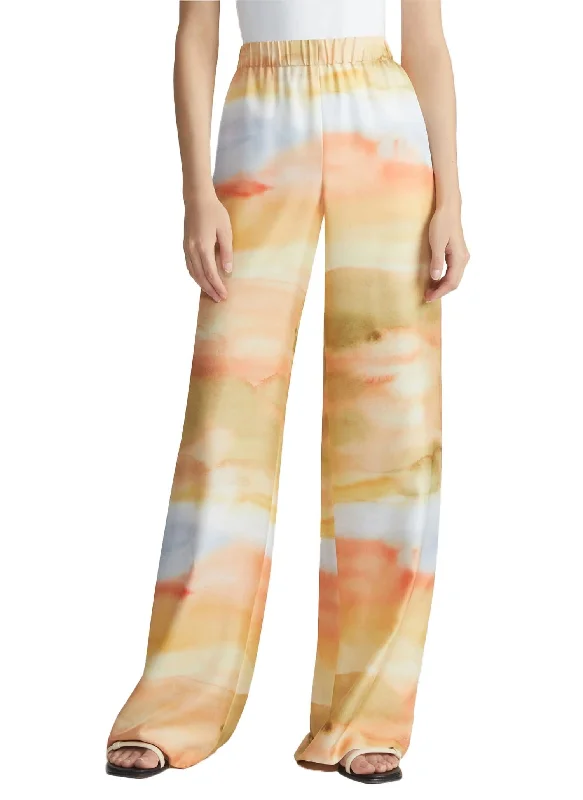 women's active pantsHorizon Print Riverside Pants In Straw Multi