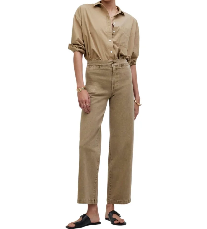 women's solid-color pantsEmmett Wide Leg Pants In Tan Khaki