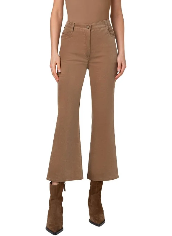 women's fall pantsCali Velvet Ankle Bootcut Pants In Caramel