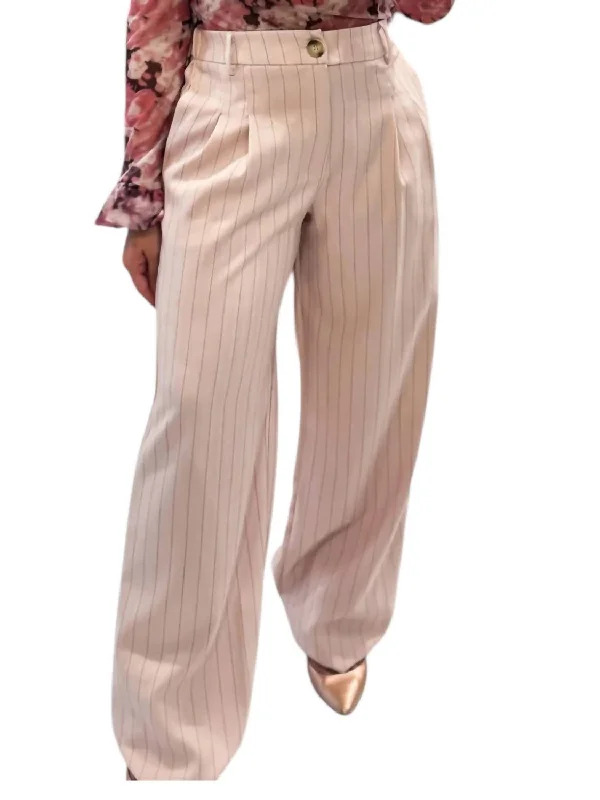 women's linen pantsGood Graces Wide Leg Trousers In Soft Pink