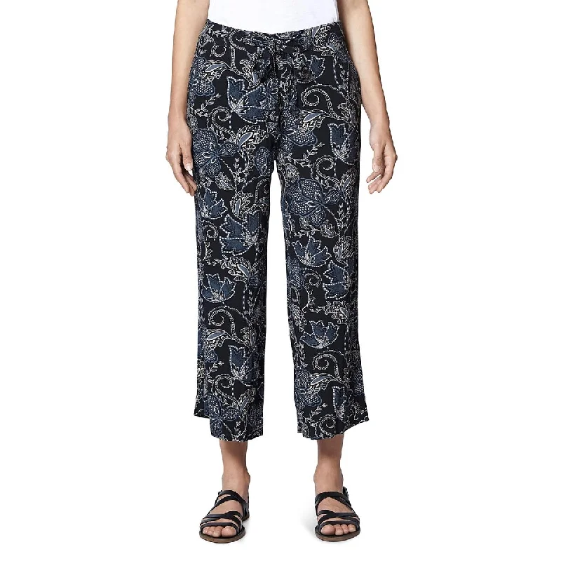 women's chiffon pantsCalypso Womens Floral Print Tie-Front Wide Leg Pants