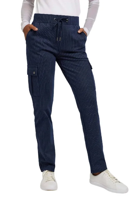 women's winter pantsWomen's Indie Pinstripe Pant In Navy/white