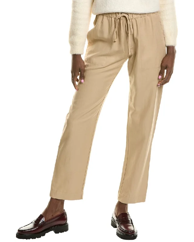 women's affordable pantsEnza Costa Twill Linen-Blend Easy Pant