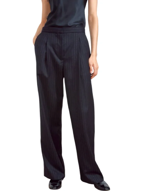 women's distressed pantsThe Mercer Trouser Pants In Black Pinstripe