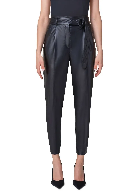 women's breathable pantsFred Vegan Leather Pant In Black