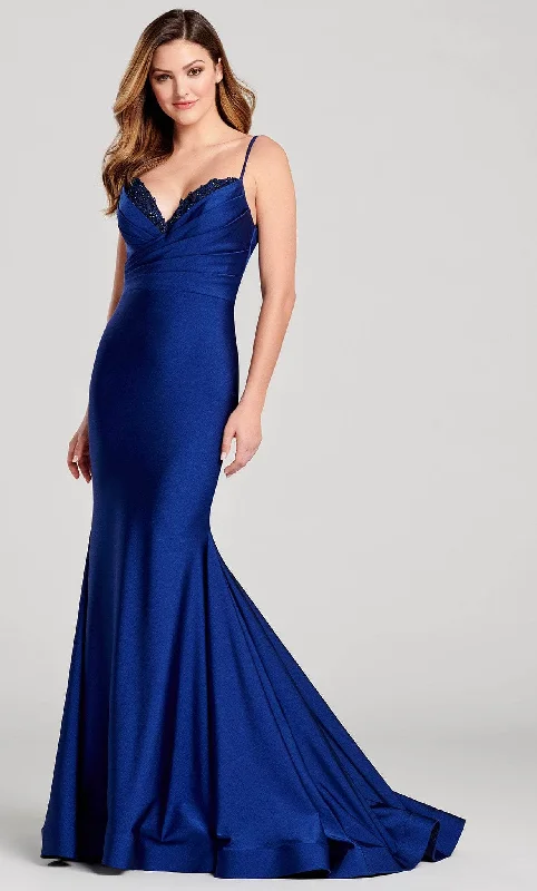 Formal Dress for Day WeddingsEllie Wilde EW22051 - Satin Trumpet Gown