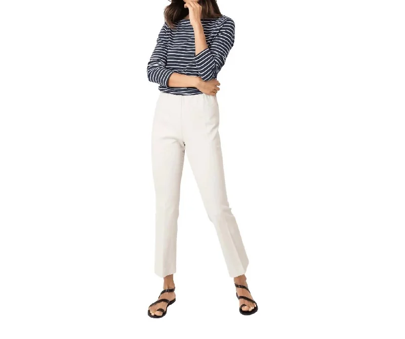 women's reversible pantsFaye Flare Pant In Taupe Garment-Dyed Stretch Twill