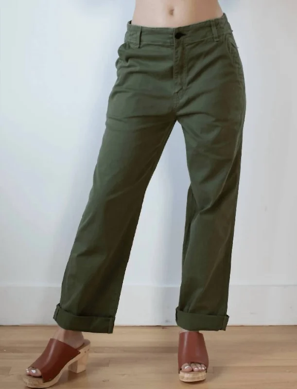 women's wool pantsChino Twill In Fatigue