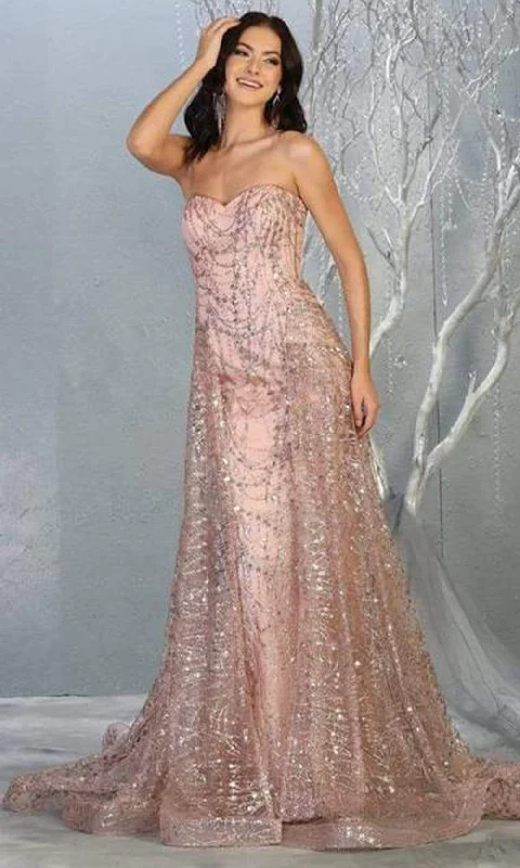 Formal Dress for Historical ReenactmentsMay Queen - RQ7815 Strapless Sweetheart Neck Long Gown