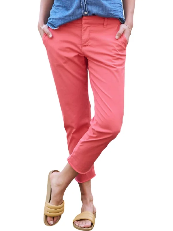 women's nursing pantsItalian Chino Pants In Flushed Pink