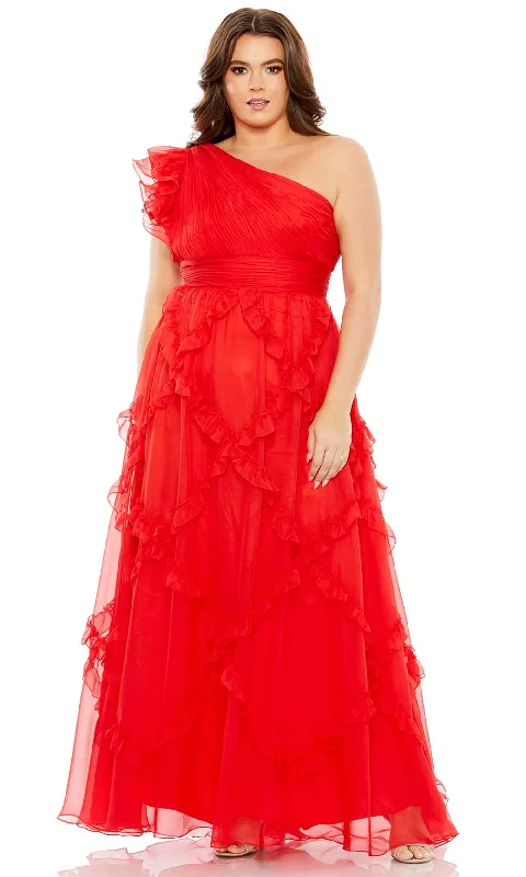 Formal Dress for Theme Park EventsMac Duggal 68540 - Ruffled Assymetrical Gown