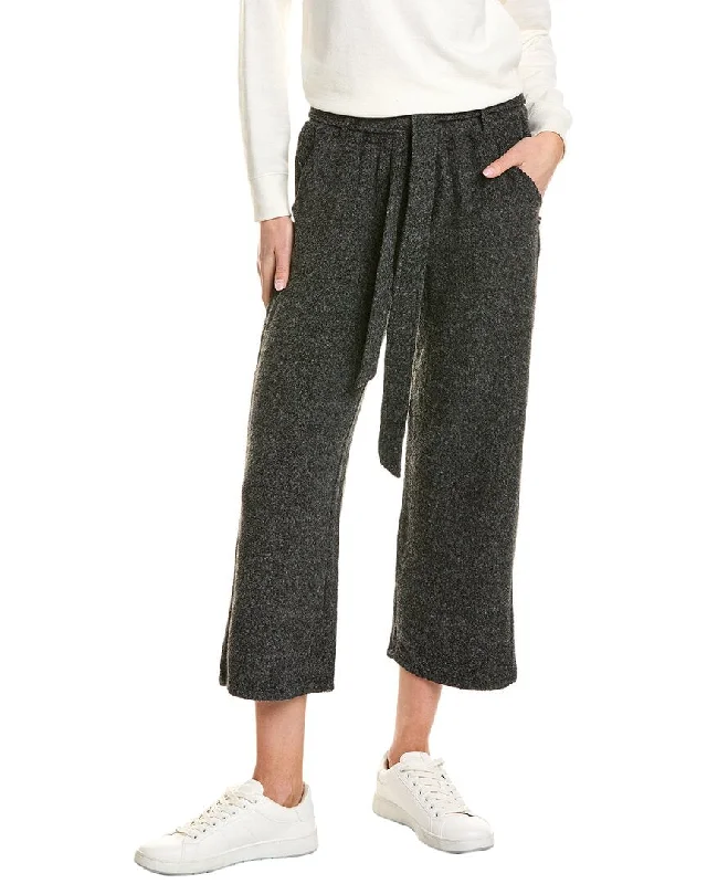 women's cotton pantsSol Angeles Brushed Boucle Crop Tie Pant