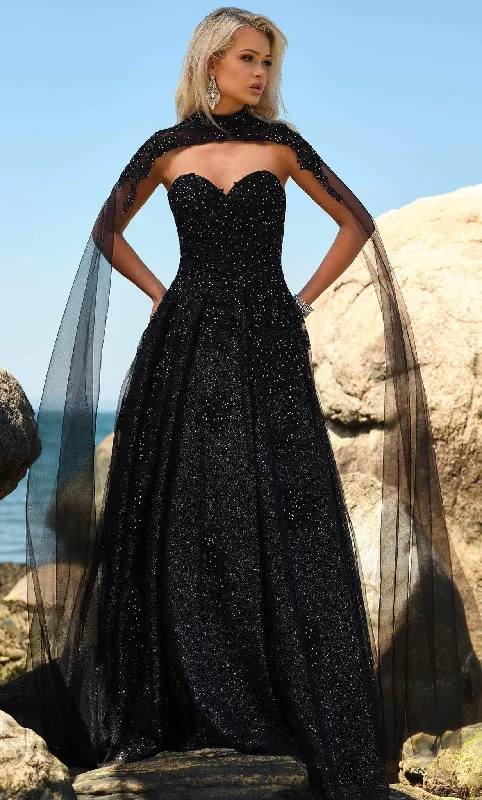 Classic Formal Dress StylesBlush by Alexia Designs 5878 - Cape Strapless Ballgown