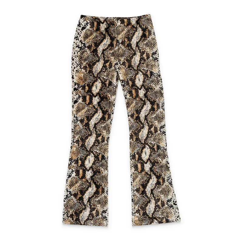 women's bridal pantsCALLIPYGIAN SNAKE BROWN KICK PANT