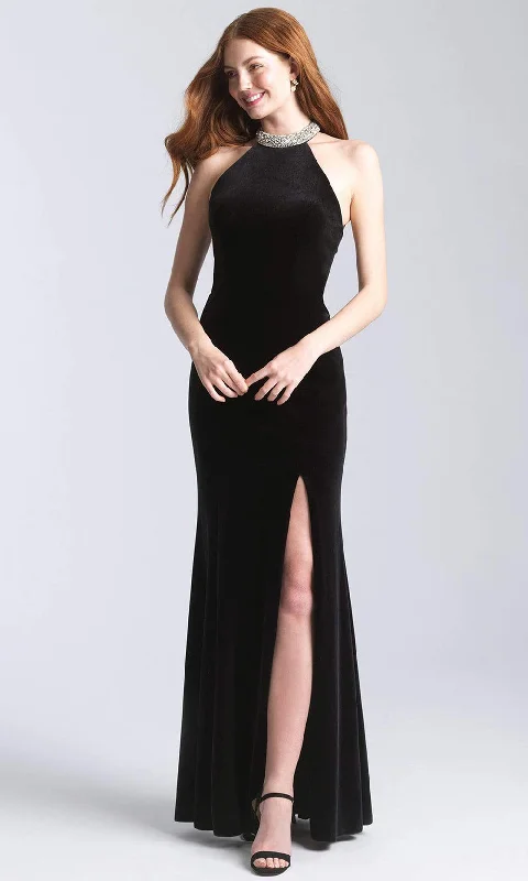 Formal Dress for Evening WeddingsMadison James - 20-350SC Sleeveless Open Back Sheath Gown