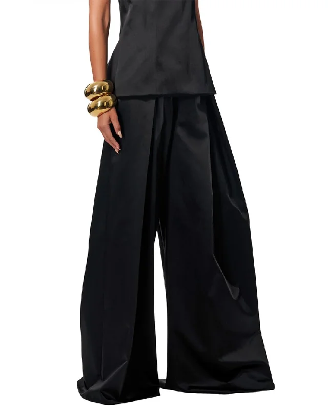 women's convertible pantsCarolina Herrera Wide Leg Pleated Pant