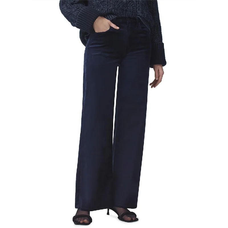 women's breathable pantsPaloma Womens Velvet High Rise Wide Leg Pants