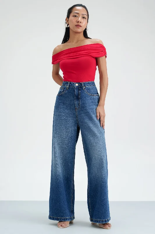 women's denim jeans for a casual FridayTopaz Twist Wide Cropped Jeans