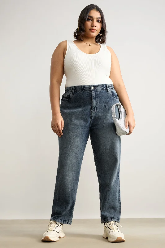 women's denim jeans for a cozy daySlate Stretch Curve Mom Jeans