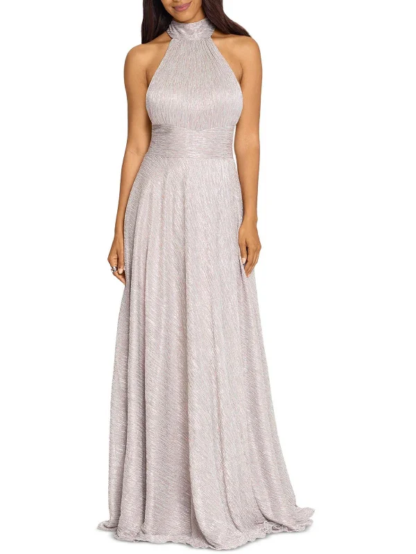 sustainable party dressesWomens Metallic Long Evening Dress