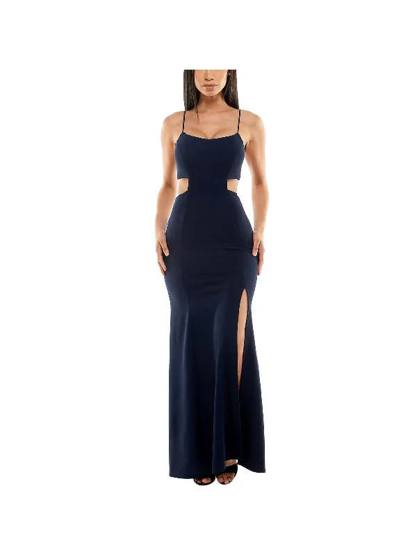 mermaid party dressesWomens Crepe Cut Out Evening Dress