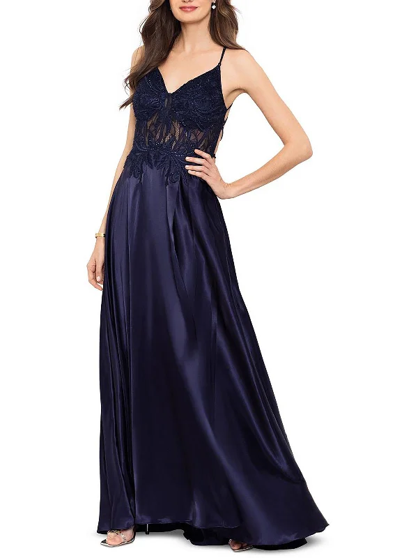 spaghetti-strap party dressesJuniors Womens Lace Up Prom Evening Dress