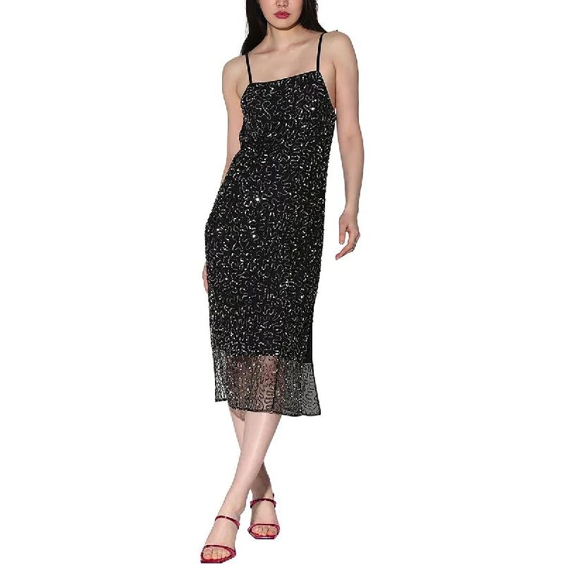 bohemian party dressesWomens Sequin Overlay Cocktail And Party Dress