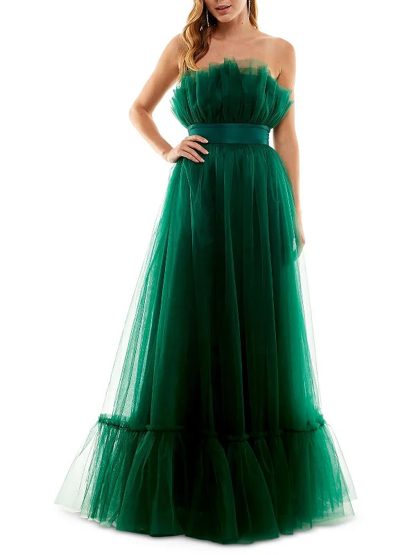 mermaid party dressesJuniors Womens Tulle Long Evening Dress