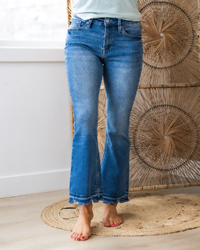 women's denim jeans for hourglass figuresKanCan All I Know Non Distressed Crop Bootcut Jeans FINAL SALE