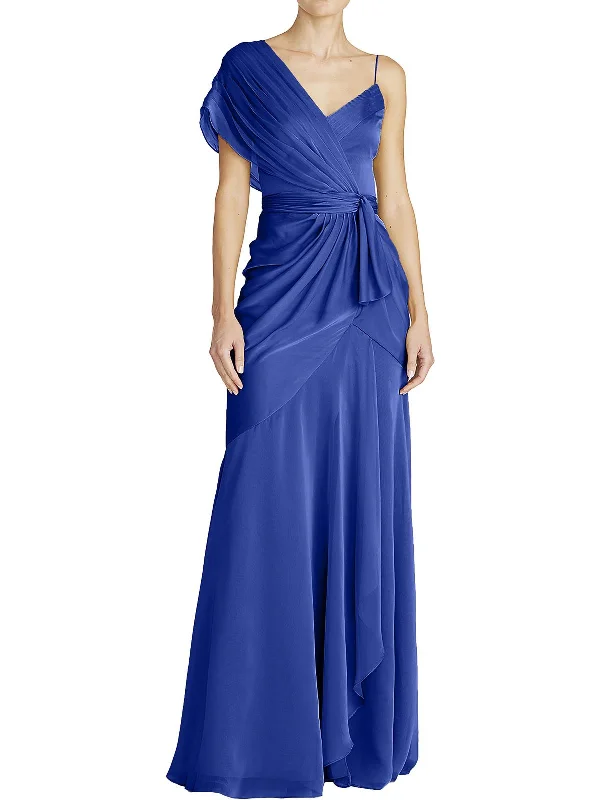 holiday party dressesWomens One Shoulder Long Evening Dress