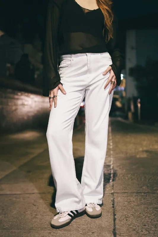 women's denim jeans for formal eventsTrue White Bootcut Jeans