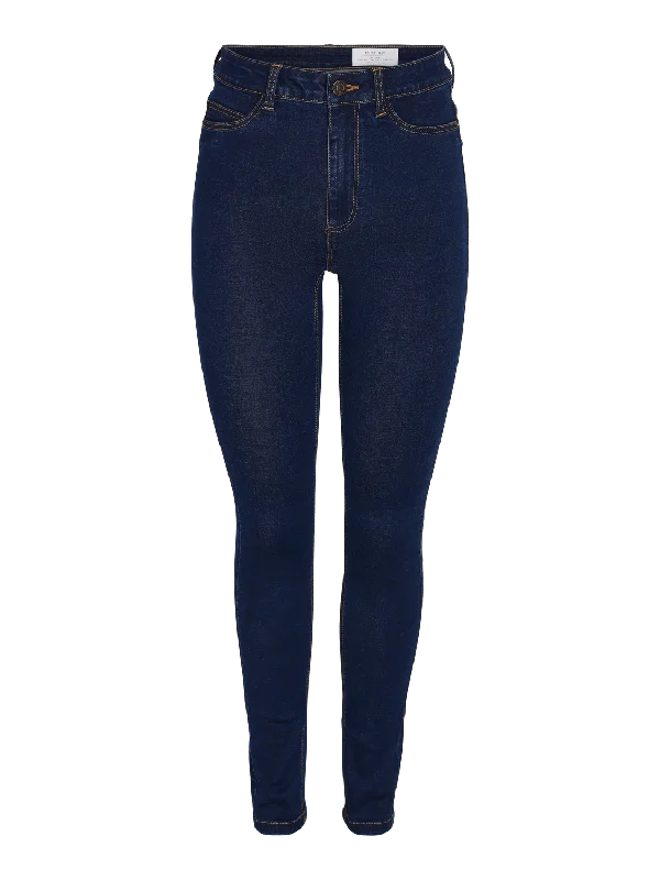 women's denim jeans with distressed back pocketsNMCALLIE Jeans - Dark Blue Denim