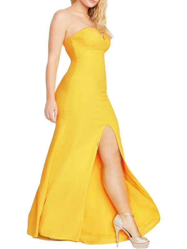 halter-neck party dressesJuniors Womens Strapless Long Evening Dress