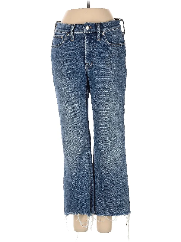 women's denim jeans for a casual FridayMid-Rise Bootleg Jeans in Medium Wash