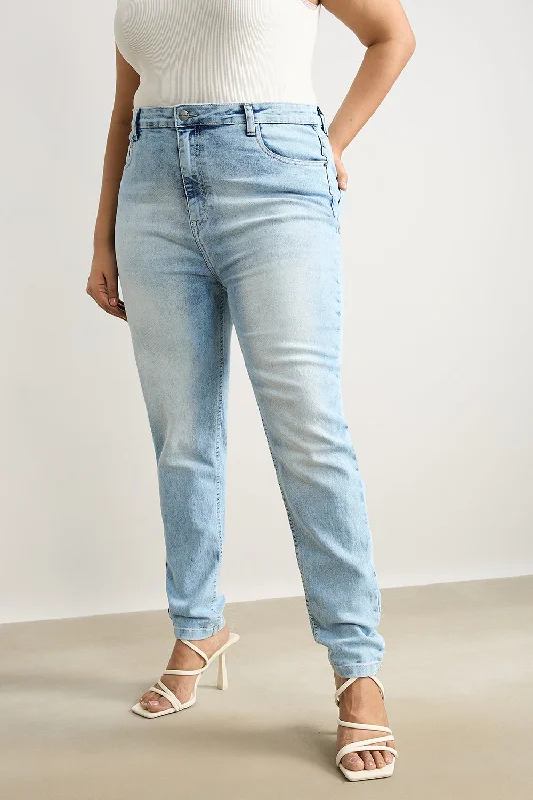 women's denim jeans for summerSkinny Fit Jeans-Ice Blue Wash