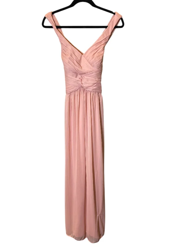 chiffon party dressesDress Party Long By Clothes Mentor In Pink, Size: 4