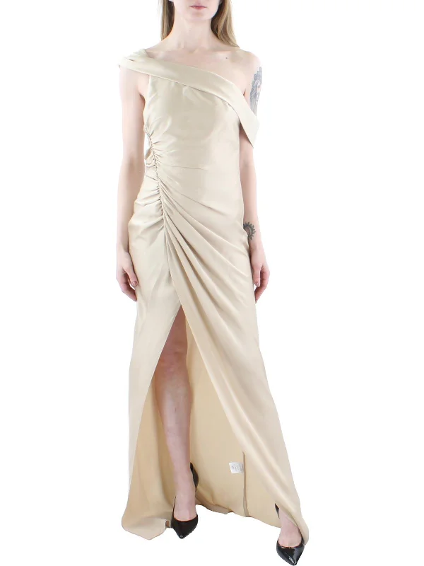 birthday party dressesSahara Womens Satin Ruched Evening Dress