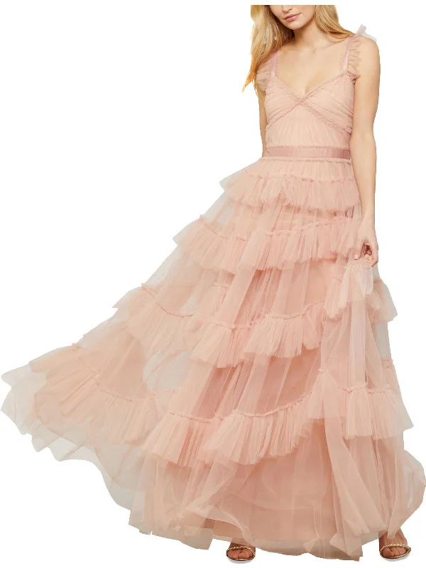 ball gown party dressesWomens Ruffled Formal Evening Dress